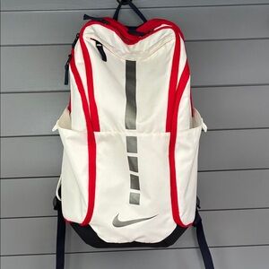 Nike Hoops Elite Pro Backpack Red White Blue and Silver